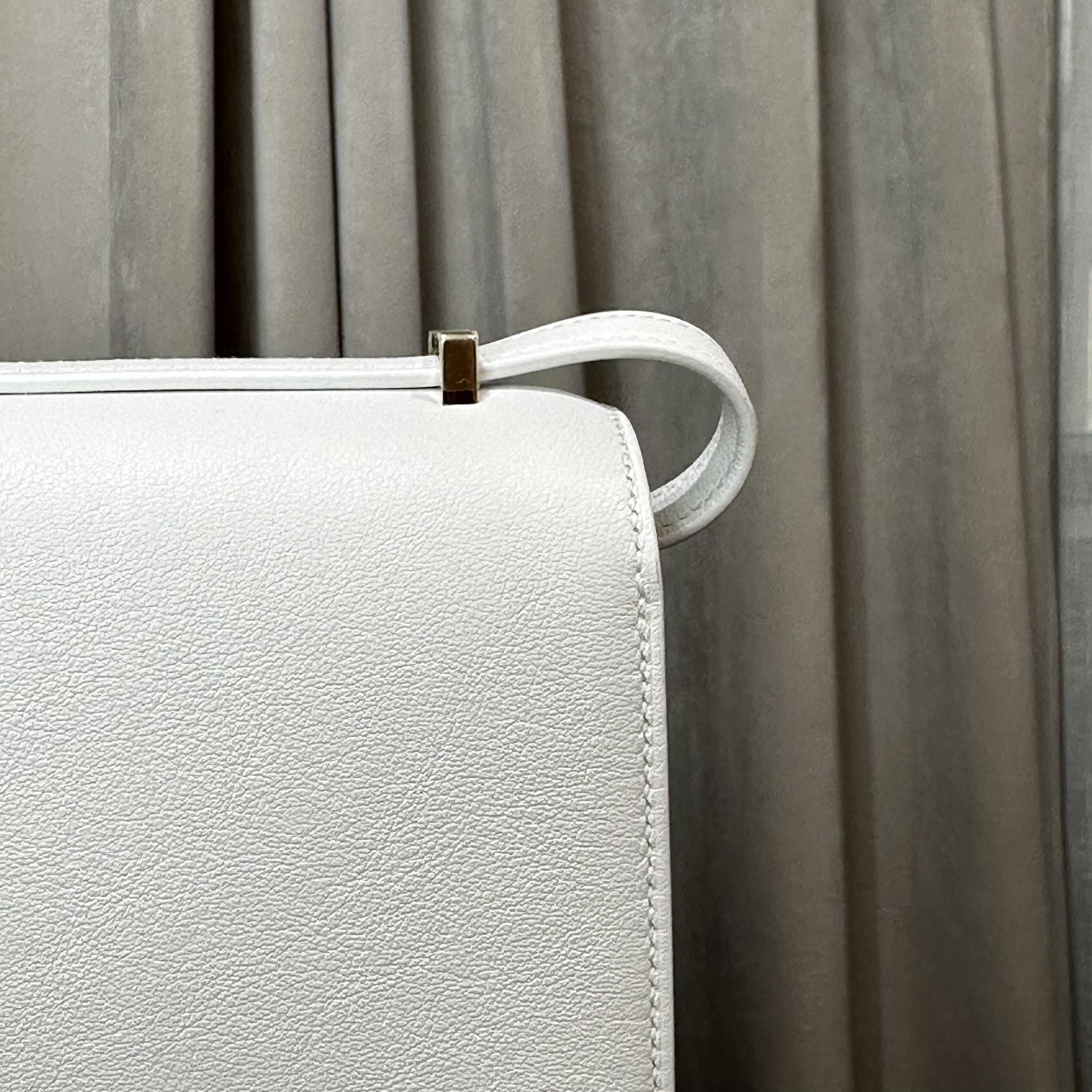 Hermès New White Constance III 18 Mini Miroir Veau Swift Gold Hardware