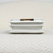 Hermès New White Constance III 18 Mini Miroir Veau Swift Gold Hardware