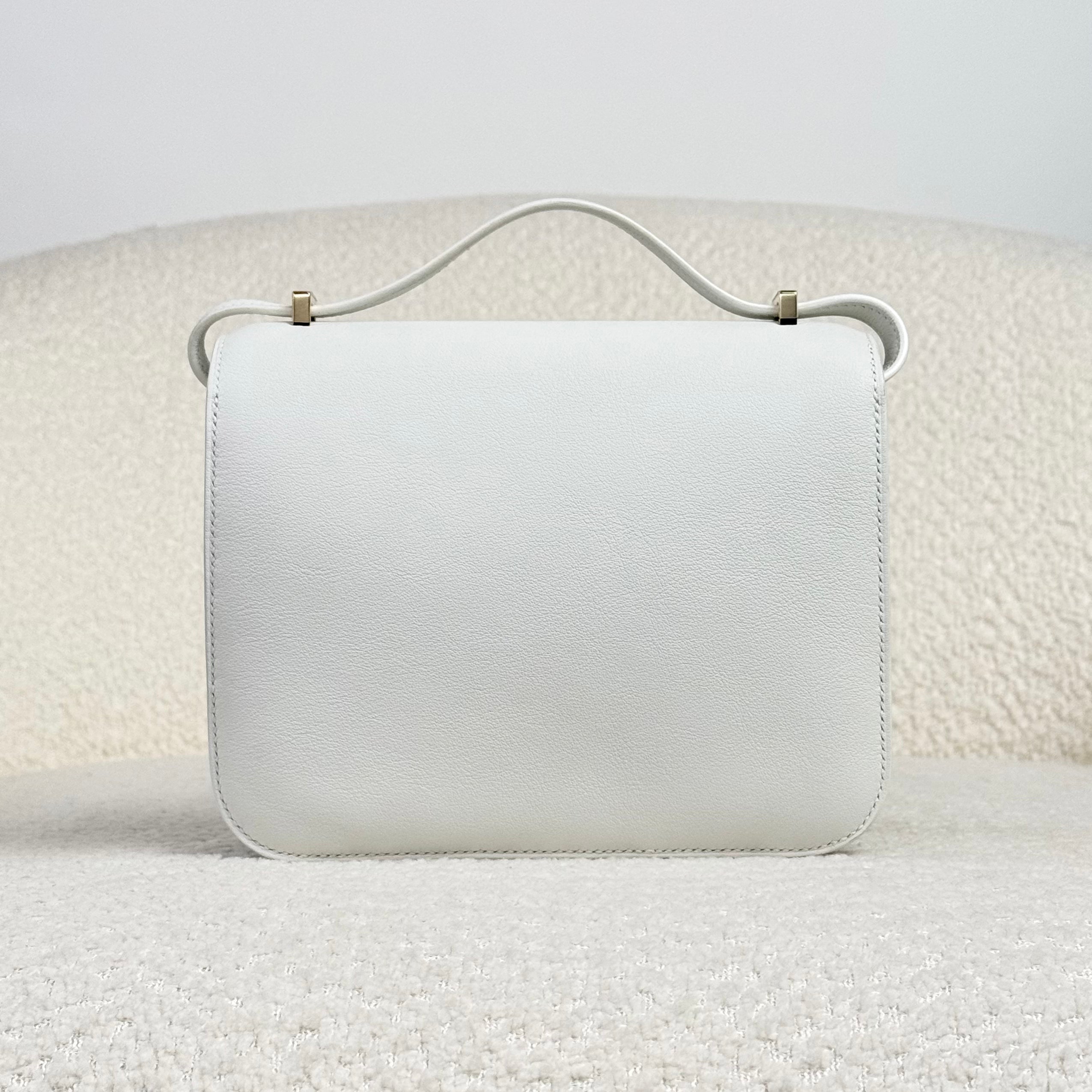 Hermès New White Constance III 18 Mini Miroir Veau Swift Gold Hardware