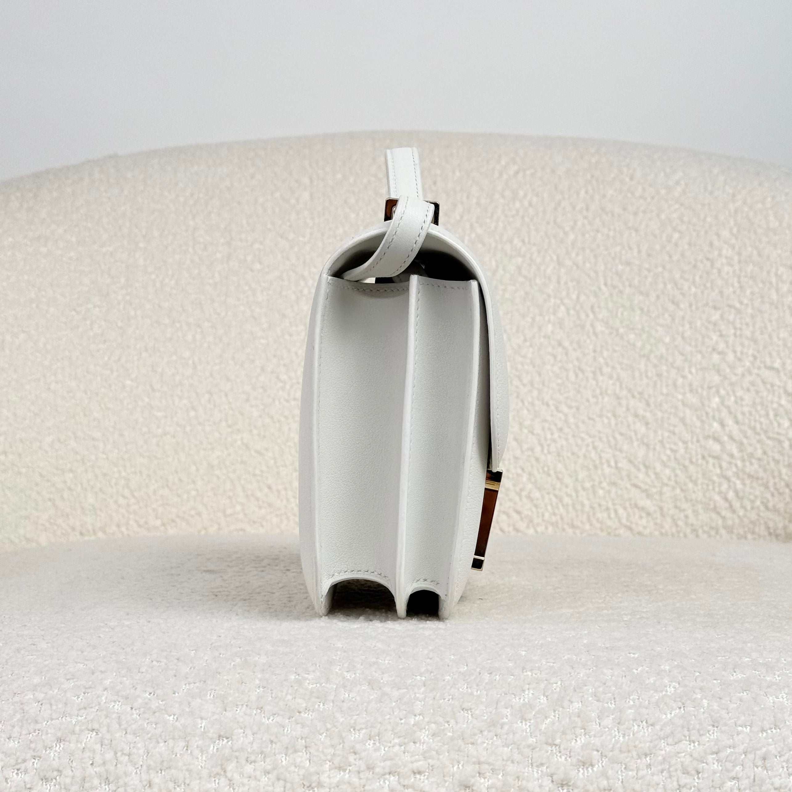 Hermès New White Constance III 18 Mini Miroir Veau Swift Gold Hardware