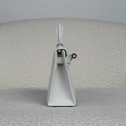 Hermès New White Mini Kelly Sellier 20 Epsom Palladium Hardware