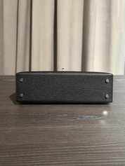 Hermès Noir and Gris Perle Mini Kelly Sellier 20 Chevre Mysore Palladium Hardware HSS