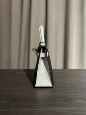 Hermès Noir and Gris Perle Mini Kelly Sellier 20 Chevre Mysore Palladium Hardware HSS