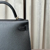 Hermès Noir and Gris Perle Mini Kelly Sellier 20 Verso Epsom Gold Hardware Hermès Special Order HSS