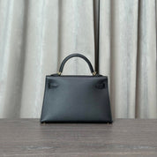 Hermès Noir and Gris Perle Mini Kelly Sellier 20 Verso Epsom Gold Hardware Hermès Special Order HSS