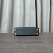 Hermès Noir and Gris Perle Mini Kelly Sellier 20 Verso Epsom Gold Hardware Hermès Special Order HSS