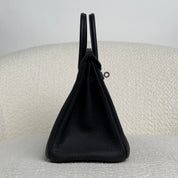 Hermès Noir Birkin 25 Togo Brushed Palladium Hardware