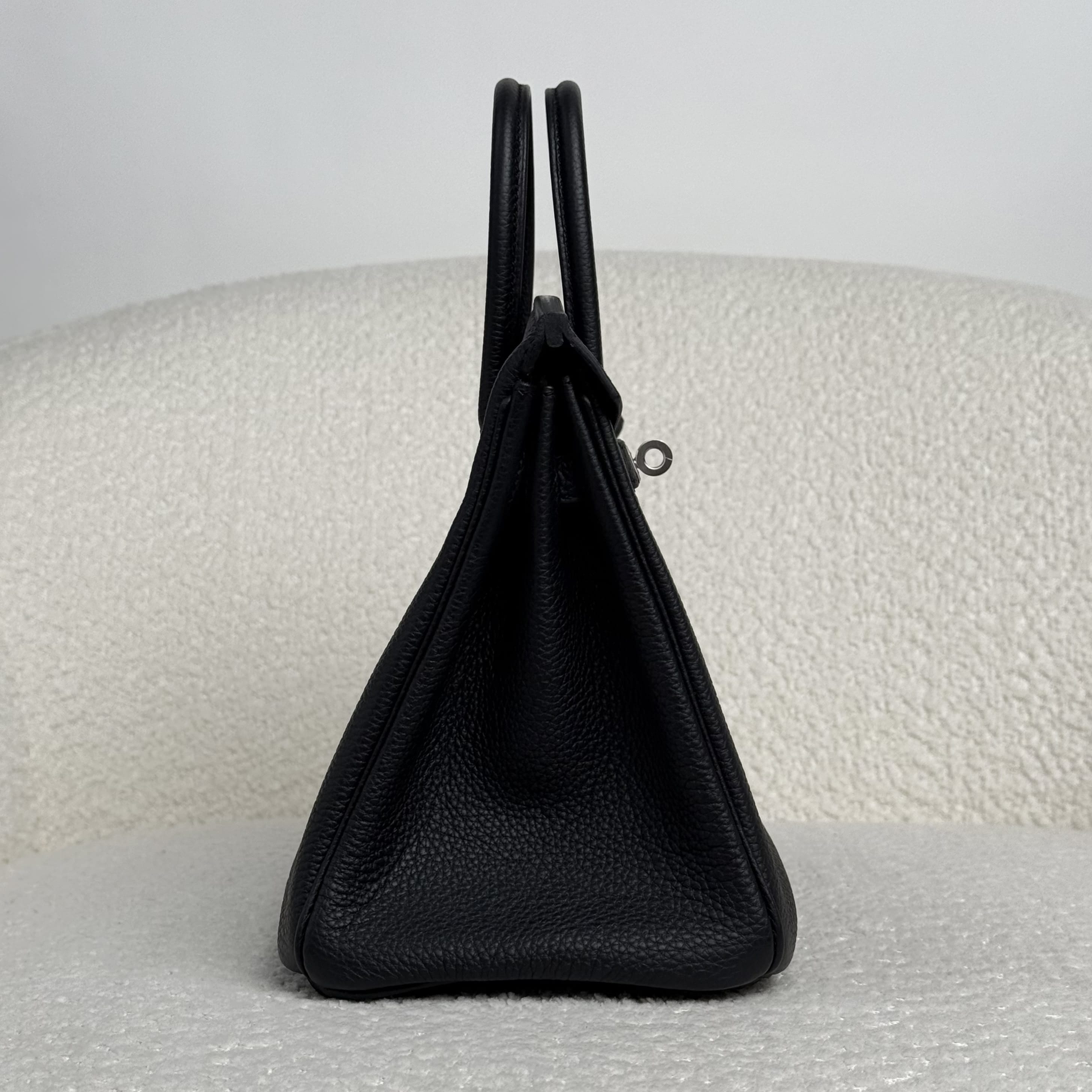 Hermès Noir Birkin 25 Togo Brushed Palladium Hardware