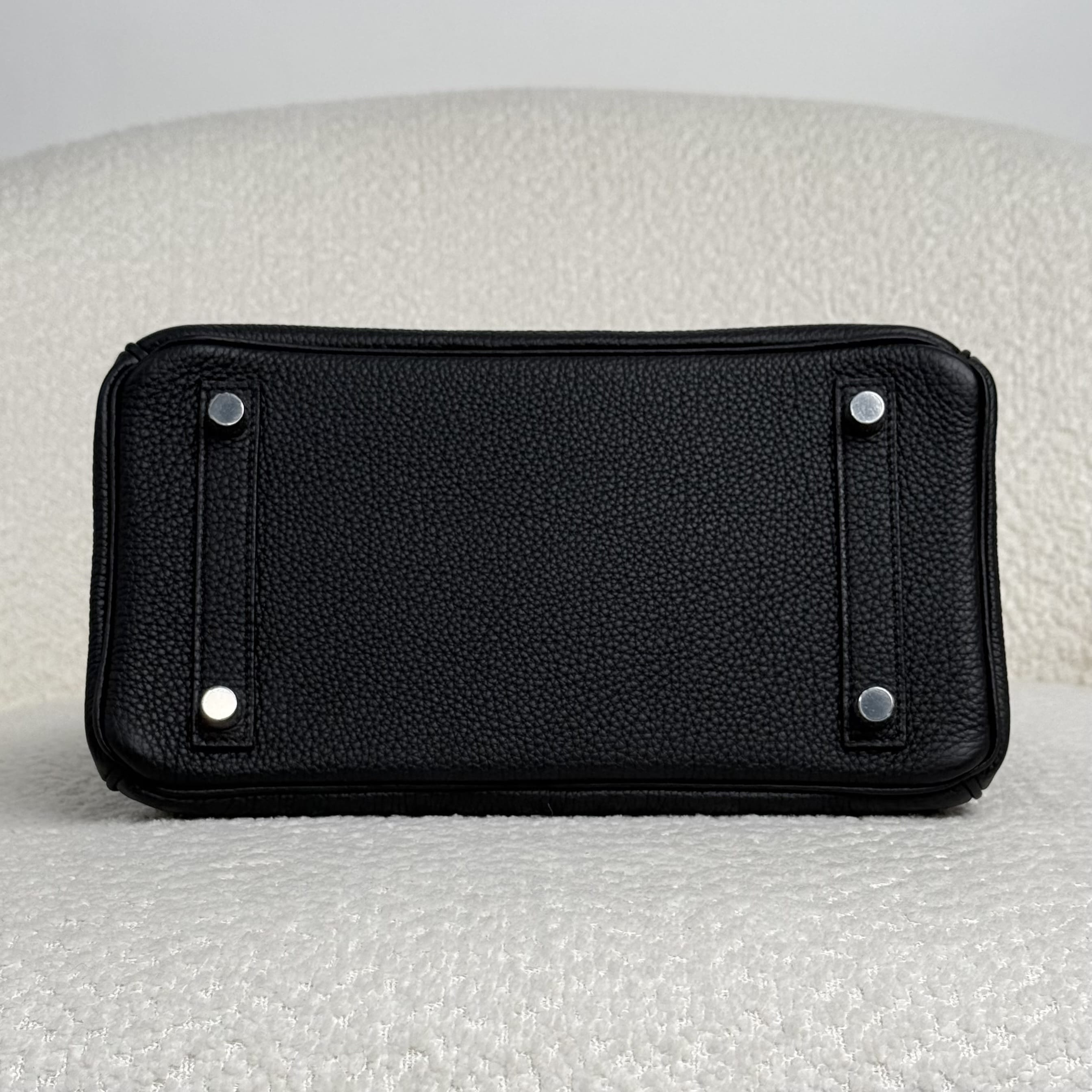 Hermès Noir Birkin 25 Togo Brushed Palladium Hardware