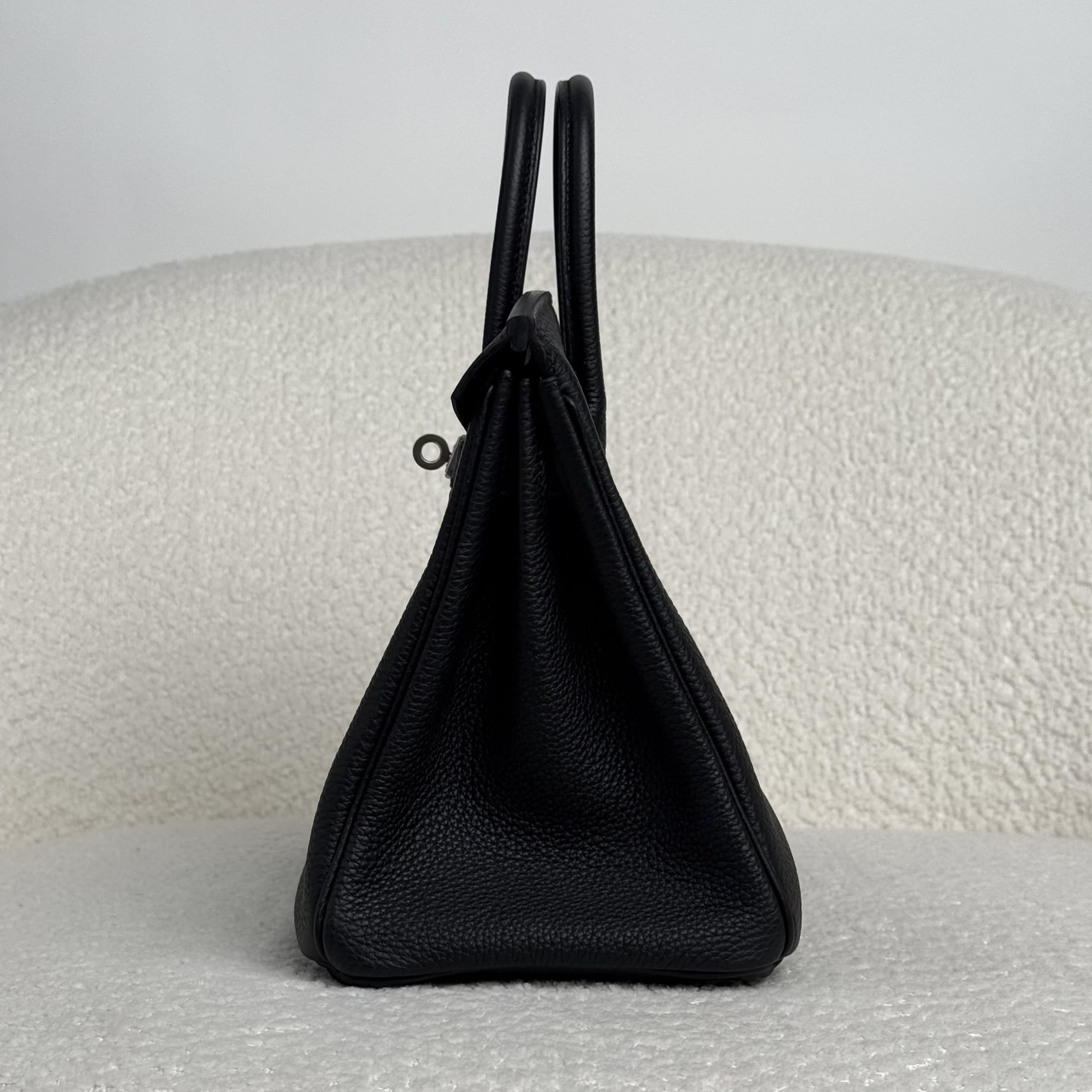 Hermès Noir Birkin 25 Togo Brushed Palladium Hardware