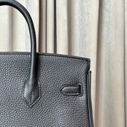 Hermès Noir Birkin 25 Togo Gold Hardware
