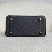 Hermès Noir Birkin 25 Togo Gold Hardware