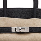 Hermès Noir Birkin 25 Togo Palladium Hardware