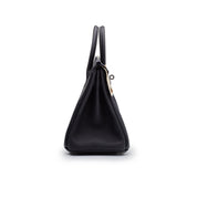 Hermès Noir Birkin 25 Togo Palladium Hardware