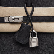 Hermès Noir Birkin 25 Togo Palladium Hardware