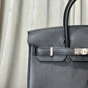 Hermès Noir Birkin 25 Togo Palladium Hardware