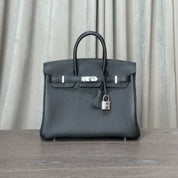 Hermès Noir Birkin 25 Togo Palladium Hardware