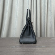 Hermès Noir Birkin 25 Togo Palladium Hardware