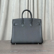 Hermès Noir Birkin 25 Togo Palladium Hardware