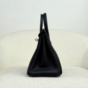 Hermès Noir Birkin 25 Togo Palladium Hardware