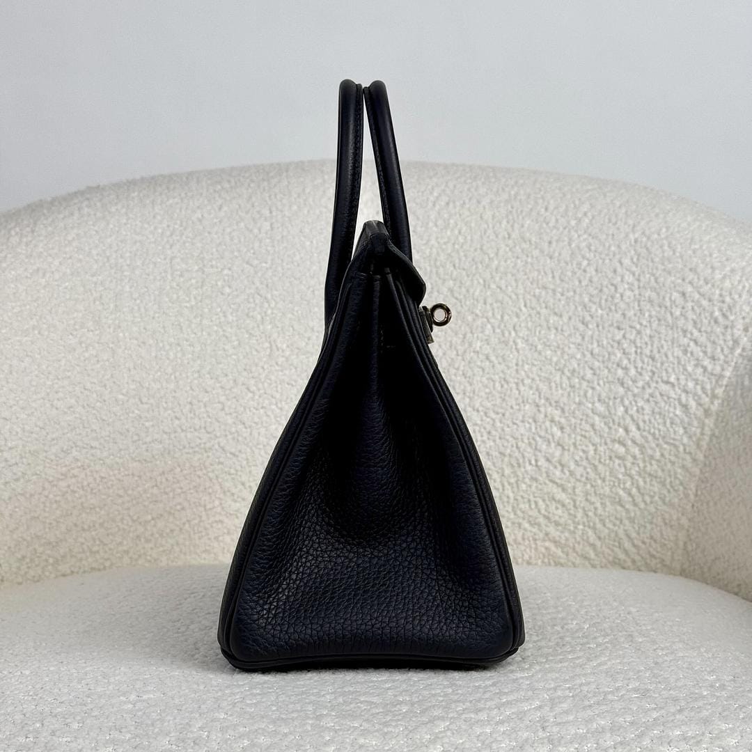 Hermès Noir Birkin 25 Togo Permabrass Hardware
