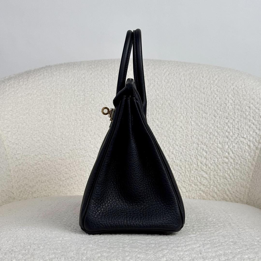 Hermès Noir Birkin 25 Togo Permabrass Hardware