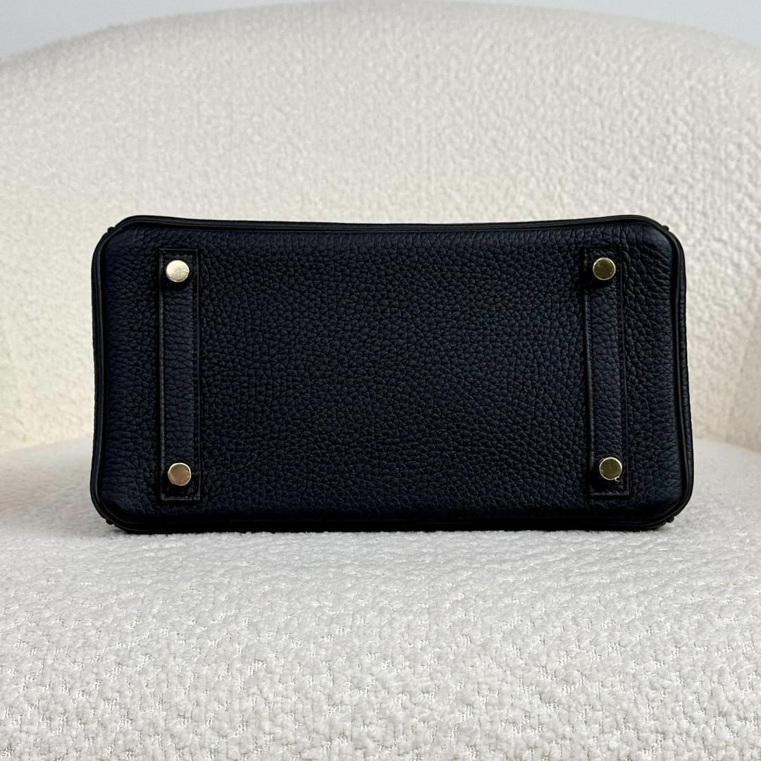 Hermès Noir Birkin 25 Togo Permabrass Hardware
