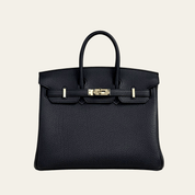 Hermès Noir Birkin 25 Togo Permabrass Hardware