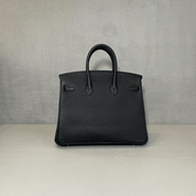 Hermès Noir Birkin 25 Togo Rose Gold Hardware