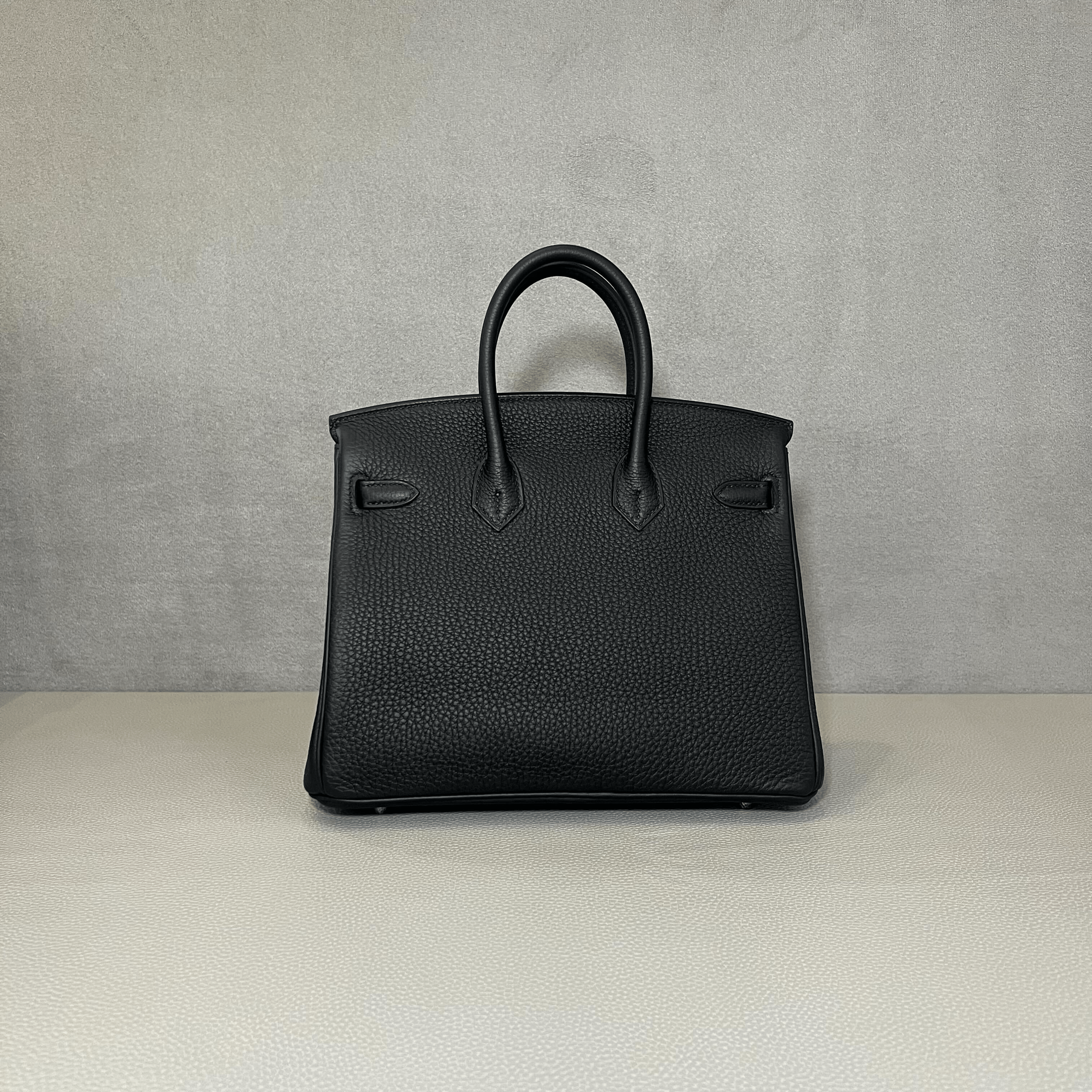Hermès Noir Birkin 25 Togo Rose Gold Hardware