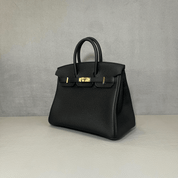 Hermès Noir Birkin 25 Togo Rose Gold Hardware