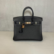 Hermès Noir Birkin 25 Togo Rose Gold Hardware
