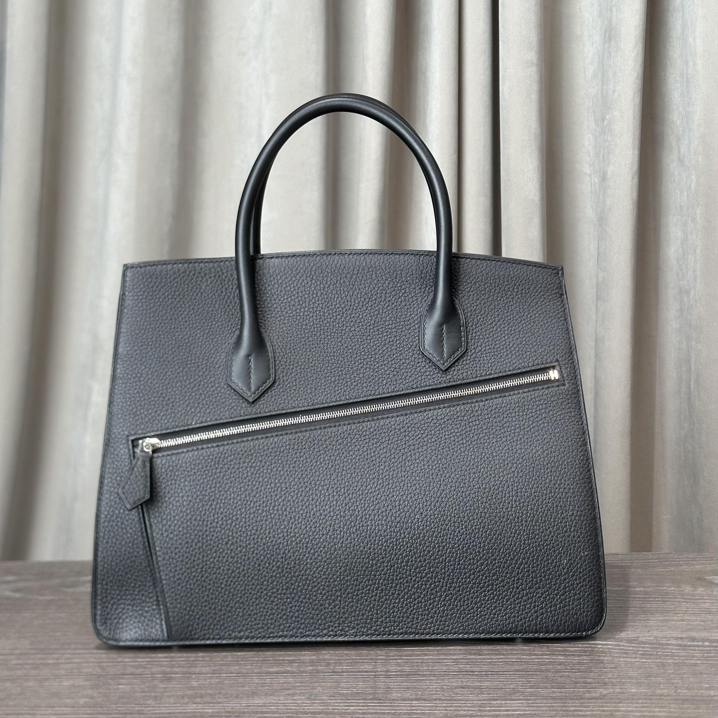 Hermès Noir Birkin 30 En Desordre Togo Swift Palladium Hardware Limited Edition