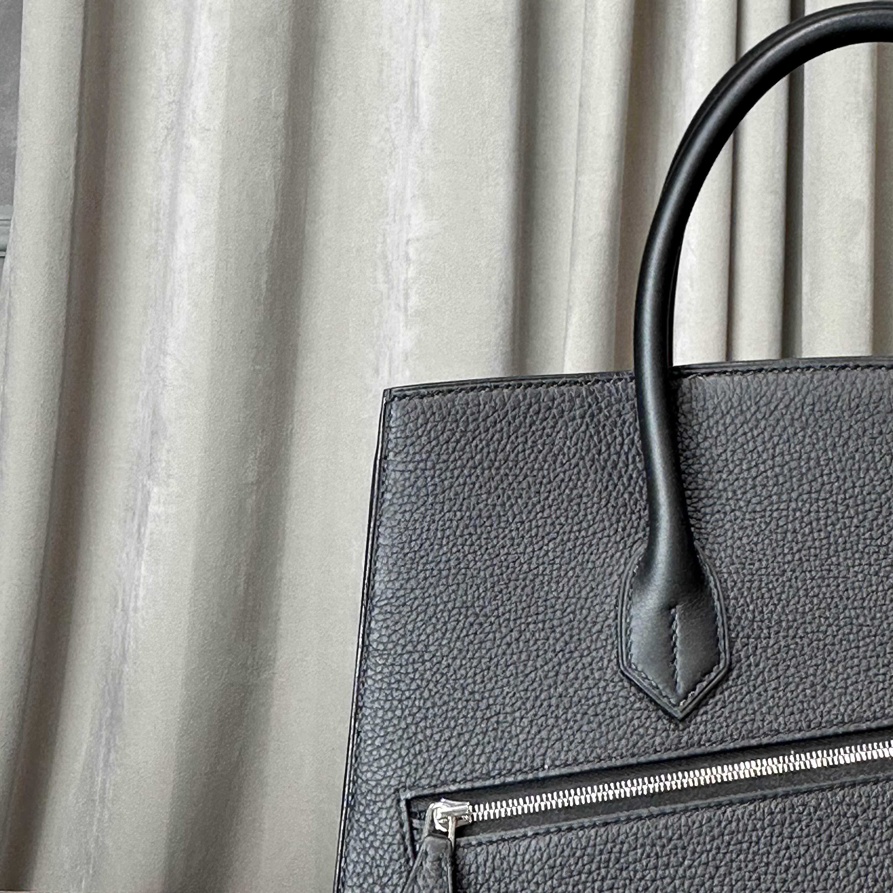 Hermès Noir Birkin 30 En Desordre Togo Swift Palladium Hardware Limited Edition