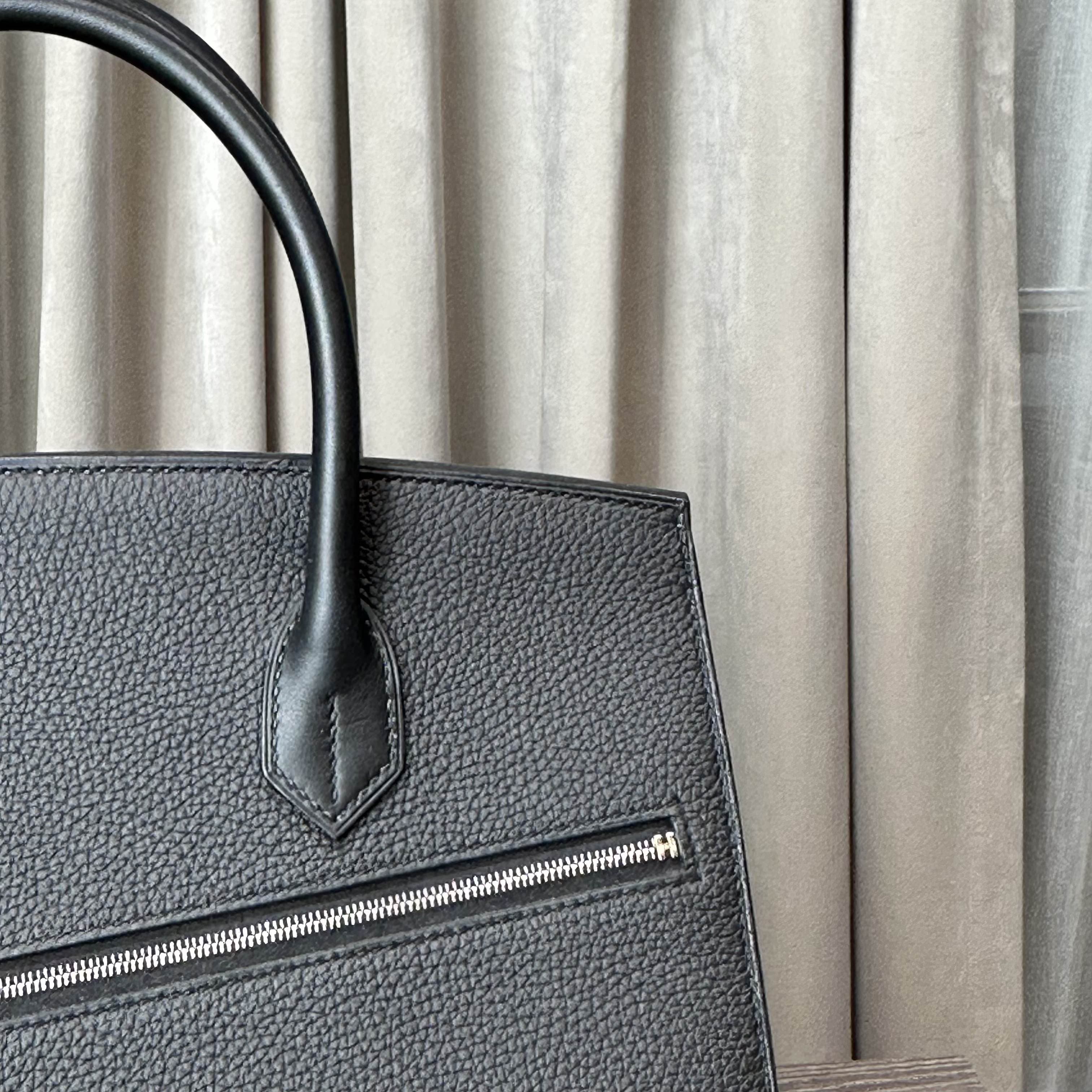 Hermès Noir Birkin 30 En Desordre Togo Swift Palladium Hardware Limited Edition