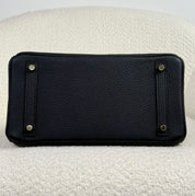 Hermès Noir Birkin 30 Togo Gold Hardware