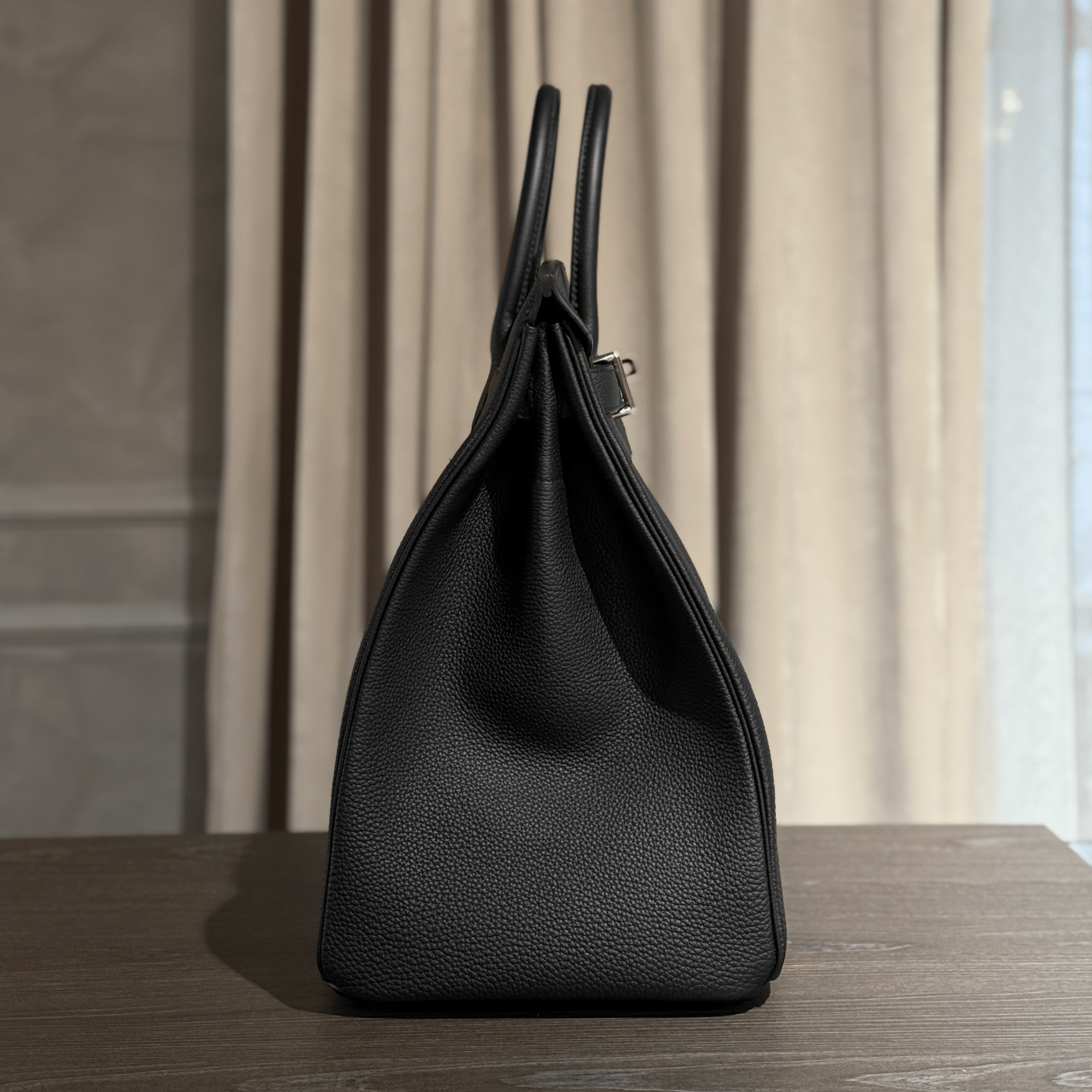 Hermès Noir Birkin 40 HAC Togo Palladium Hardware