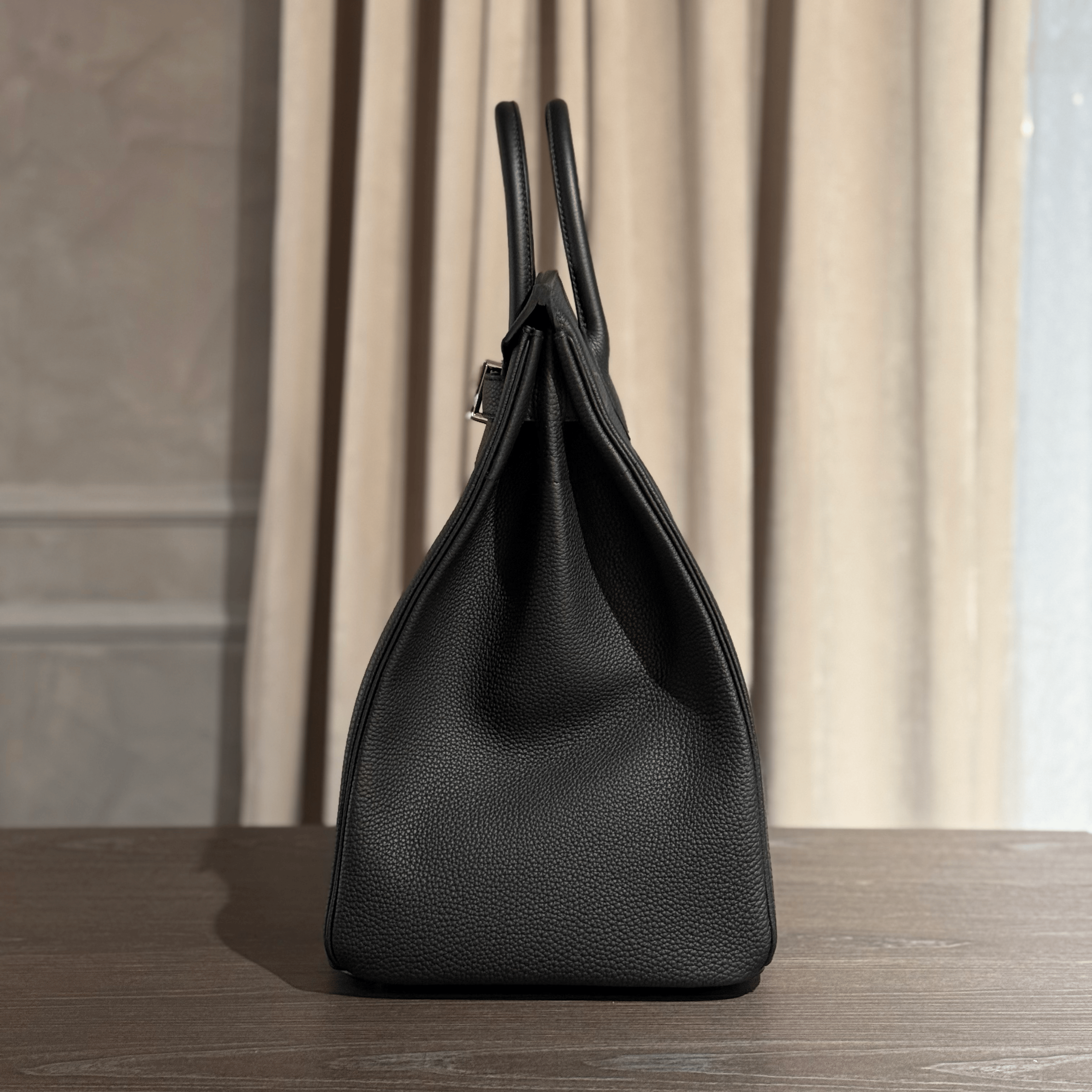 Hermès Noir Birkin 40 HAC Togo Palladium Hardware