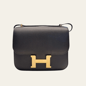 Hermès Noir/Bleu Electrique Constance 18 Epsom Gold Hardware Hermès Special Order HSS