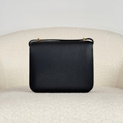 Hermès Noir Constance 18 Epsom Gold Hardware