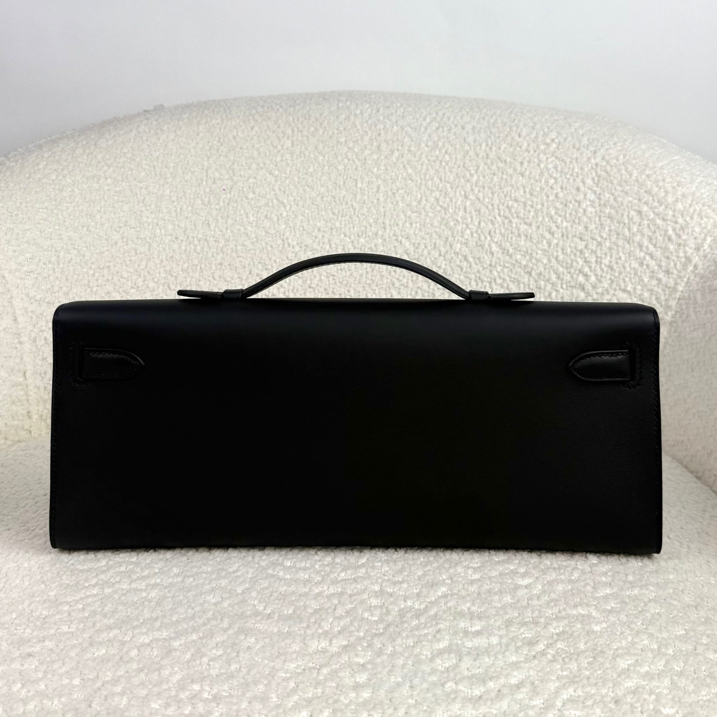 Hermès Noir Kelly Cut Swift Palladium Hardware