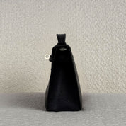 Hermès Noir Kelly Pochette Ostrich Palladium Hardware