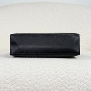 Hermès Noir Kelly Pochette Ostrich Palladium Hardware