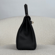 Hermès Noir Kelly Retourne 25 Togo Gold Hardware