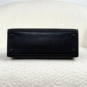 Hermès Noir Kelly Sellier 25 Chèvre Chamkila Gold Hardware