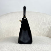 Hermès Noir Kelly Sellier 25 Chèvre Chamkila Gold Hardware
