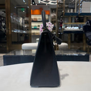 Hermès Noir Kelly Sellier 25 Epsom Gold Hardware