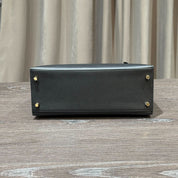 Hermès Noir Kelly Sellier 28 Epsom Gold Hardware
