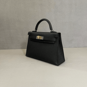 Hermès Noir Mini Kelly 20 Epsom Electrum Hardware