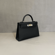 Hermès Noir Mini Kelly 20 Epsom Electrum Hardware